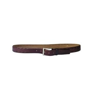 minimalist stitch detail leather belt